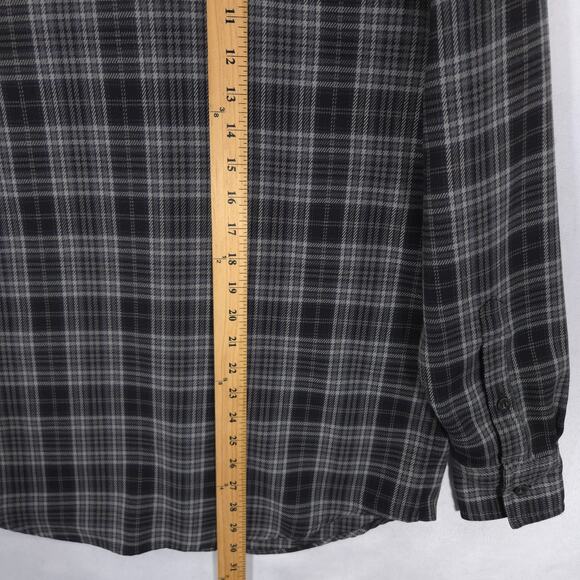 Burton DryRide Flannel Shirt Mens S Gray Glen Plaid Colombo Button Up Outdoor - Picture 6 of 9